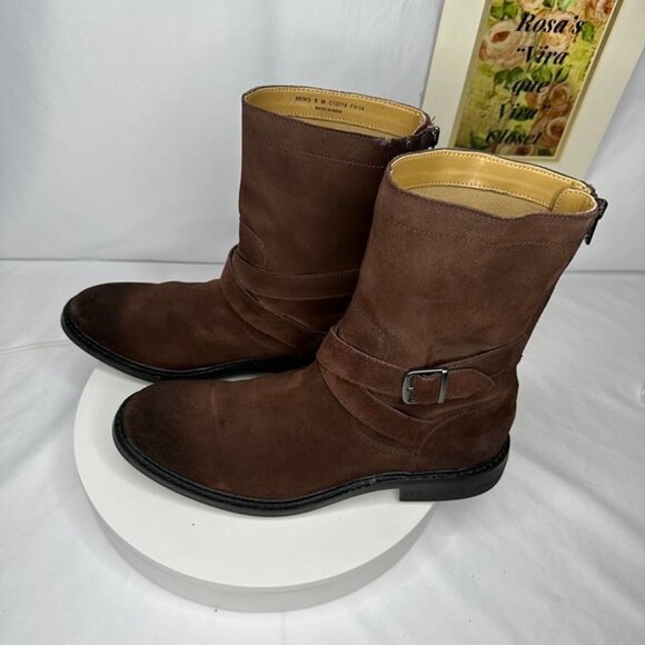 Cole Haan Marshal Chestnut Suede Boots Size 9M - Picture 3 of 14